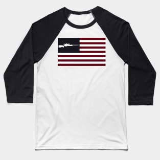 Rifle American Flag Baseball T-Shirt